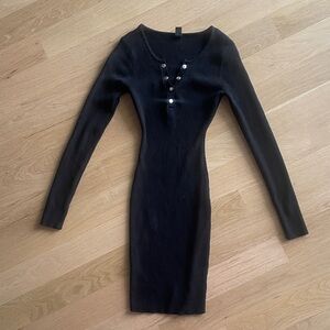 Windsor Black Long Sleeve Dress